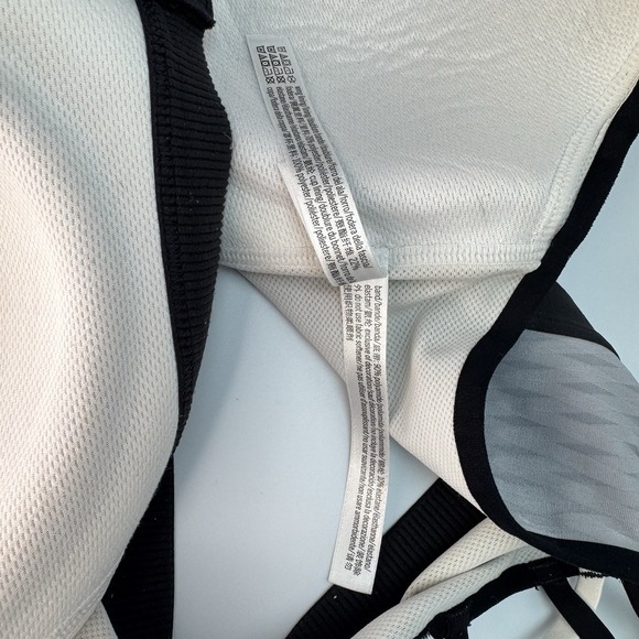 Victoria Sport Bra‎ Zip Front Padded Mesh High Impact Workout Silver Black 36DD - Picture 15 of 16